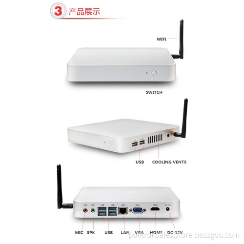Mini PC with Intel I3 Dual Core 1.7GHz, with HDMI, with WiFi (MINI-C30)